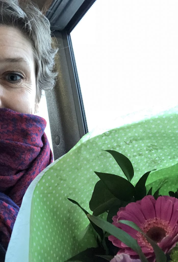 Blomsterbuket fra nyt job